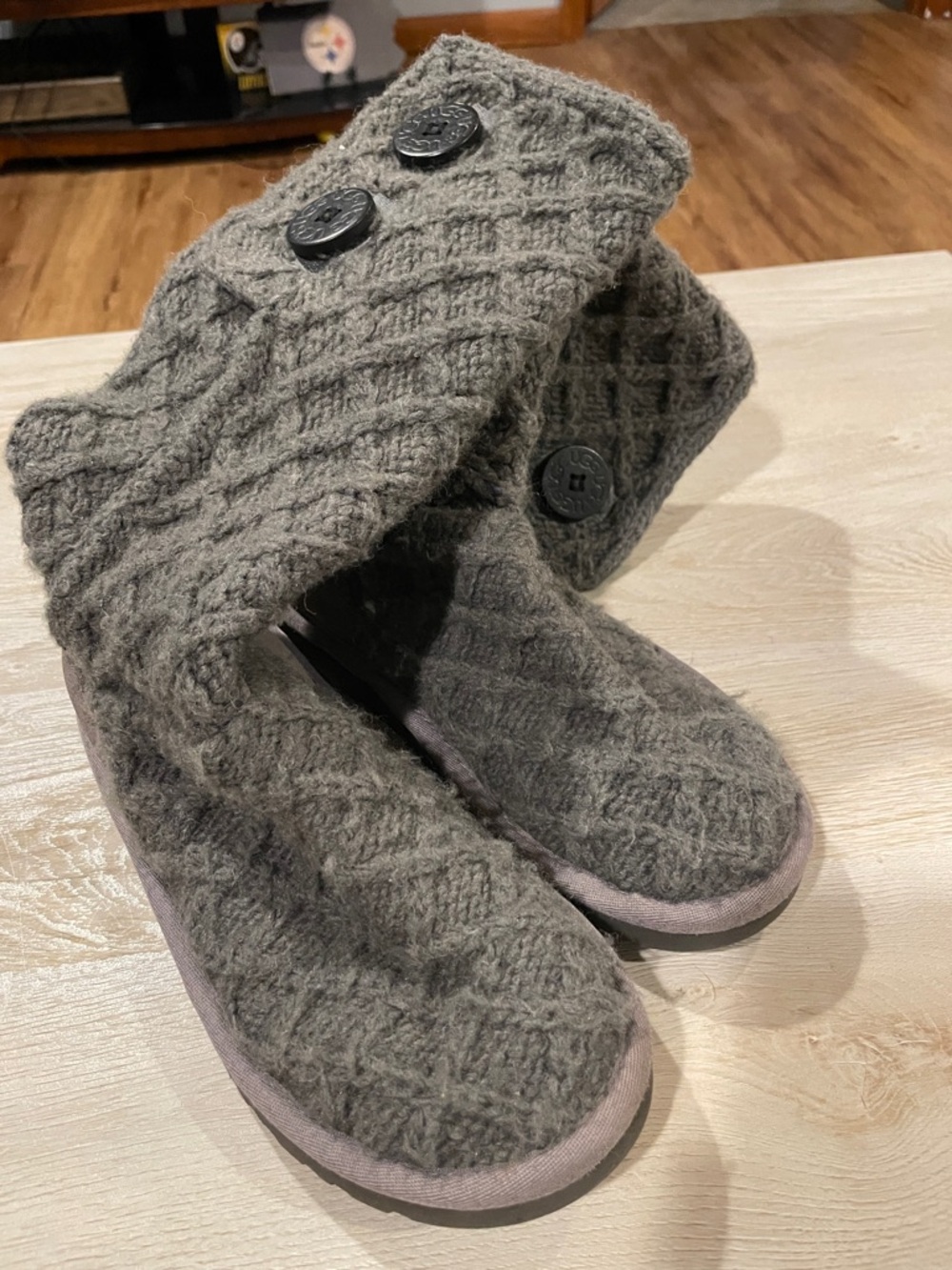 Kids Ugg Knit Buttoned Boots